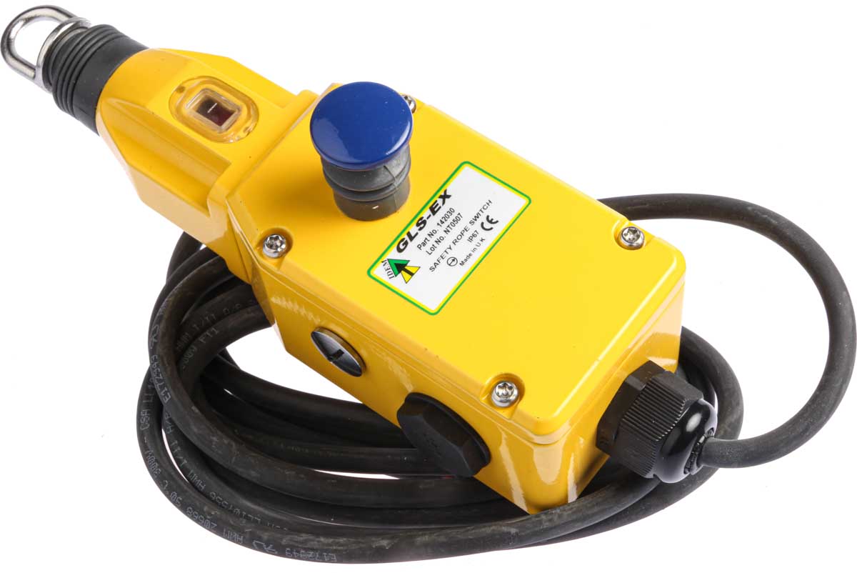 IDEM GLS-Ex Rope Pull Switch 239 mm, Straight, 2 NO/2 NC
