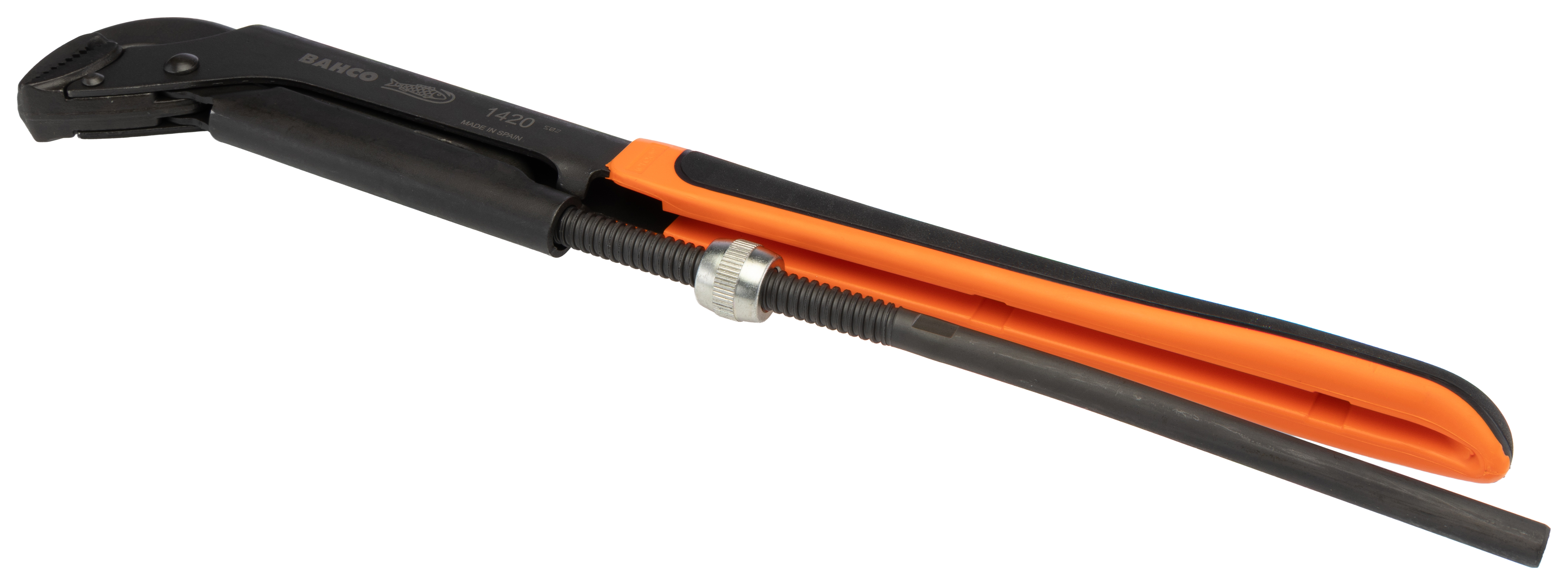 Bahco Pipe Wrench, 430mm Overall, 65 mm Jaw Capacity, Bi-Material Handle Non-Sparking