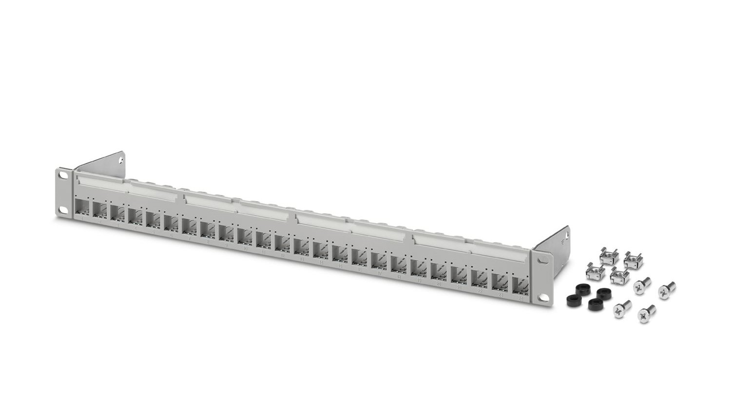 Phoenix Contact Grey Steel Marshalling Panel, 1 U 482.6 mm 482.6mm