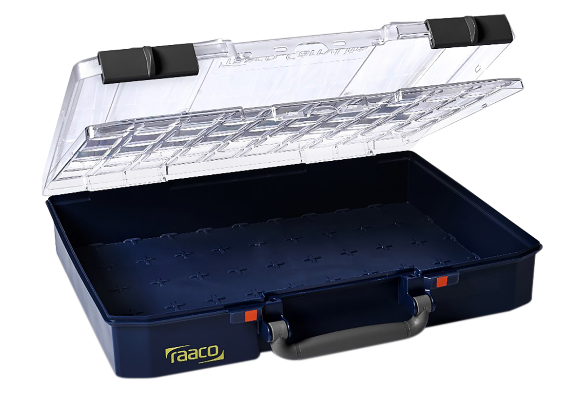 Raaco 80 Cell Blue Polypropylene, Polycarbonate Adjustable Compartments Compartment Box, 82.0 mm x 413.0mm x 330.0 mm