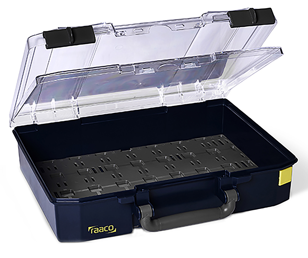 Raaco 1 Cell Blue Polypropylene Compartment Box, 83 mm x 413mm x 330 mm