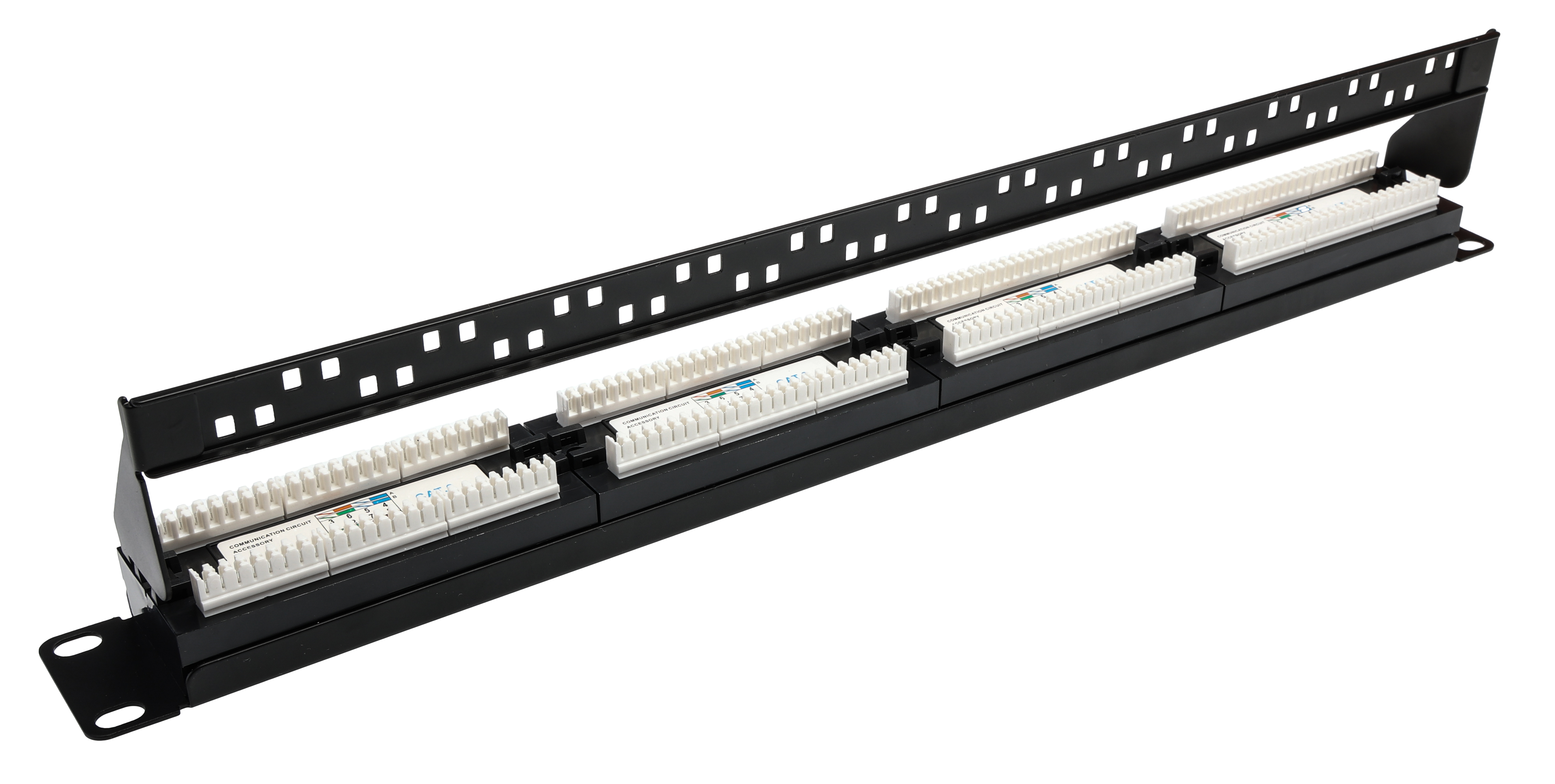 143-830 RS PRO Cat6 24 Port RJ45 RJ Patch Panel UTP 1 U Black