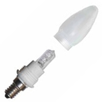 143104 Orbitec Frost Halogen Bulb, Candle, 230V, 35 mm
