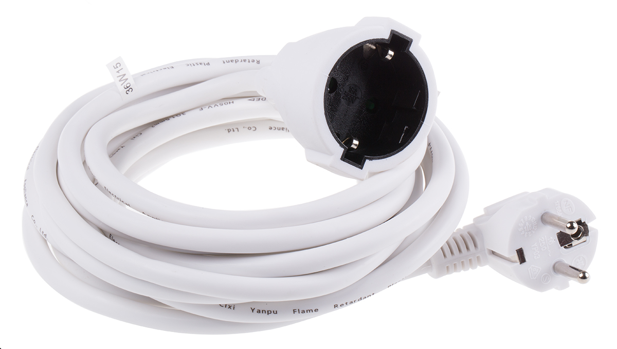 Kopp 5 m 1 Socket Type F - German Schuko Extension Lead, 250V, IP20