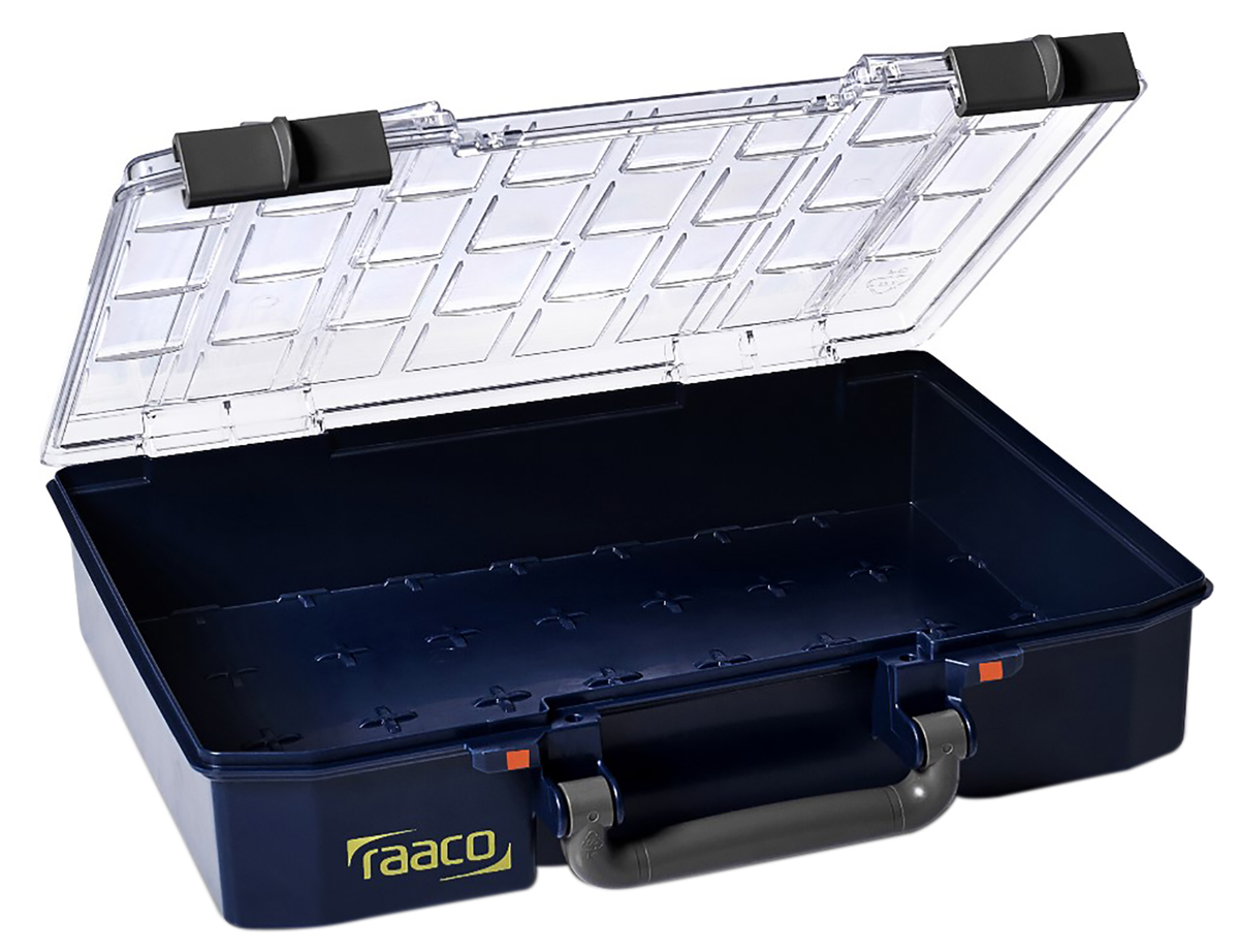 Raaco 80 Cell Blue Polycarbonate, Polypropylene Adjustable Compartments Compartment Box, 79.0 mm x 337.0mm x 278.0 mm