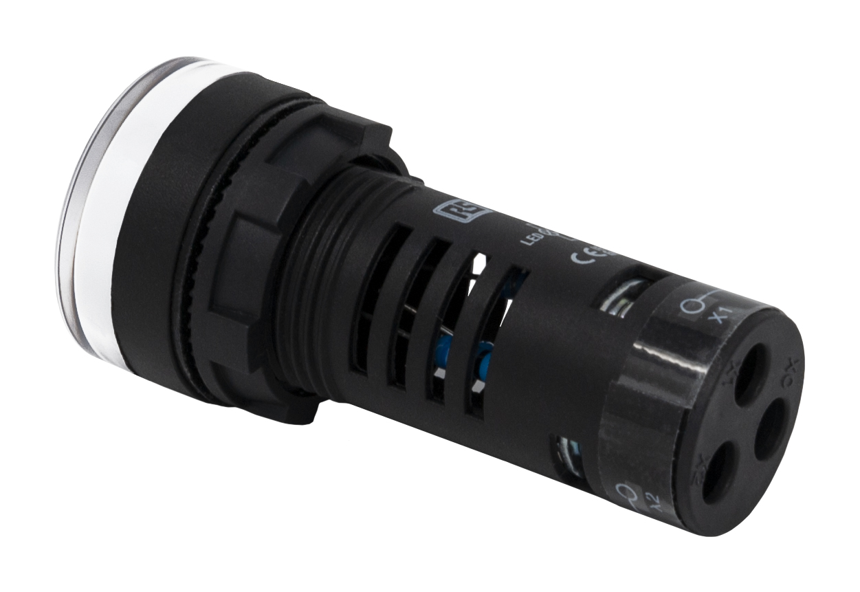 144-1175 RS PRO, LEDtec, Panel Mount Green, Red LED Pilot Light, 22 mm Cutout, IP65, Round, 24V ac/dc