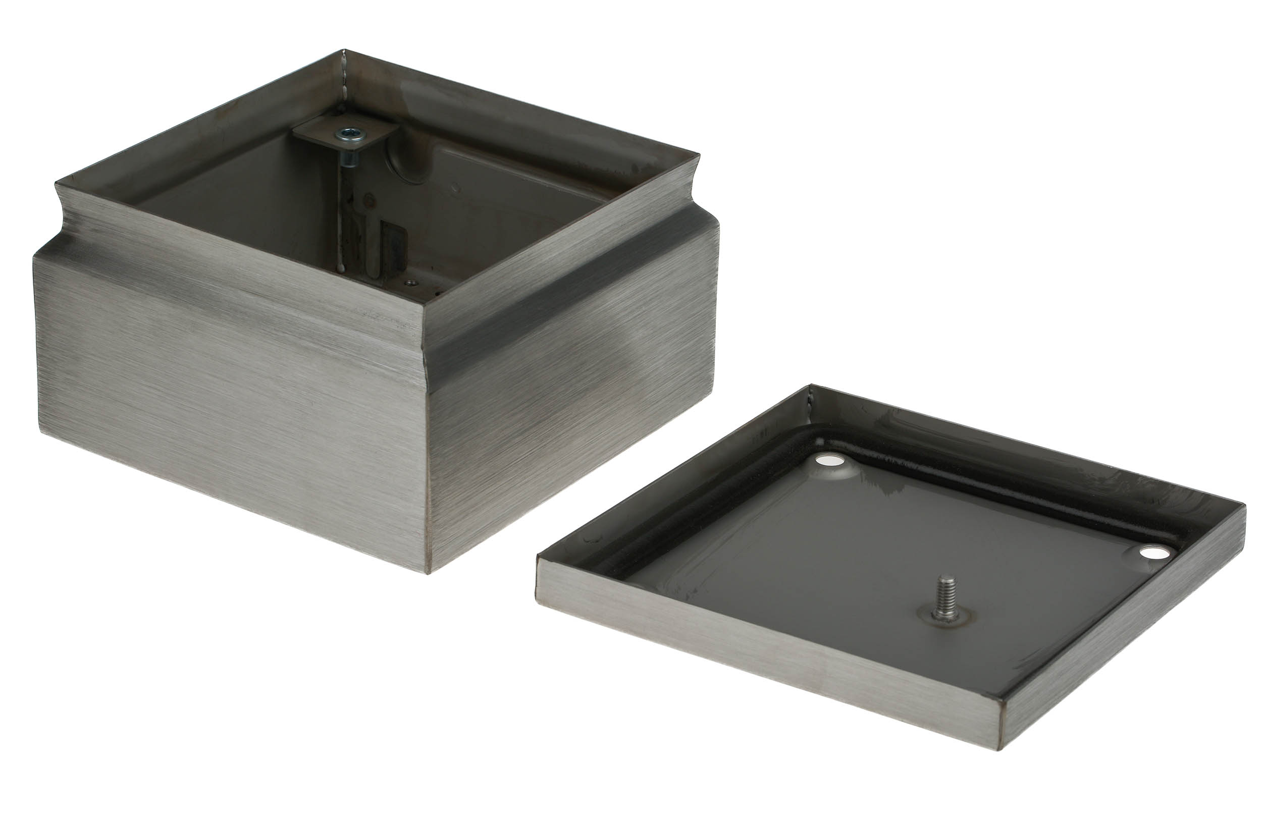 144-1348 RS PRO TLX Series Grey Stainless Steel Junction Box, IP66, 150 mm, 150mm 80 mm