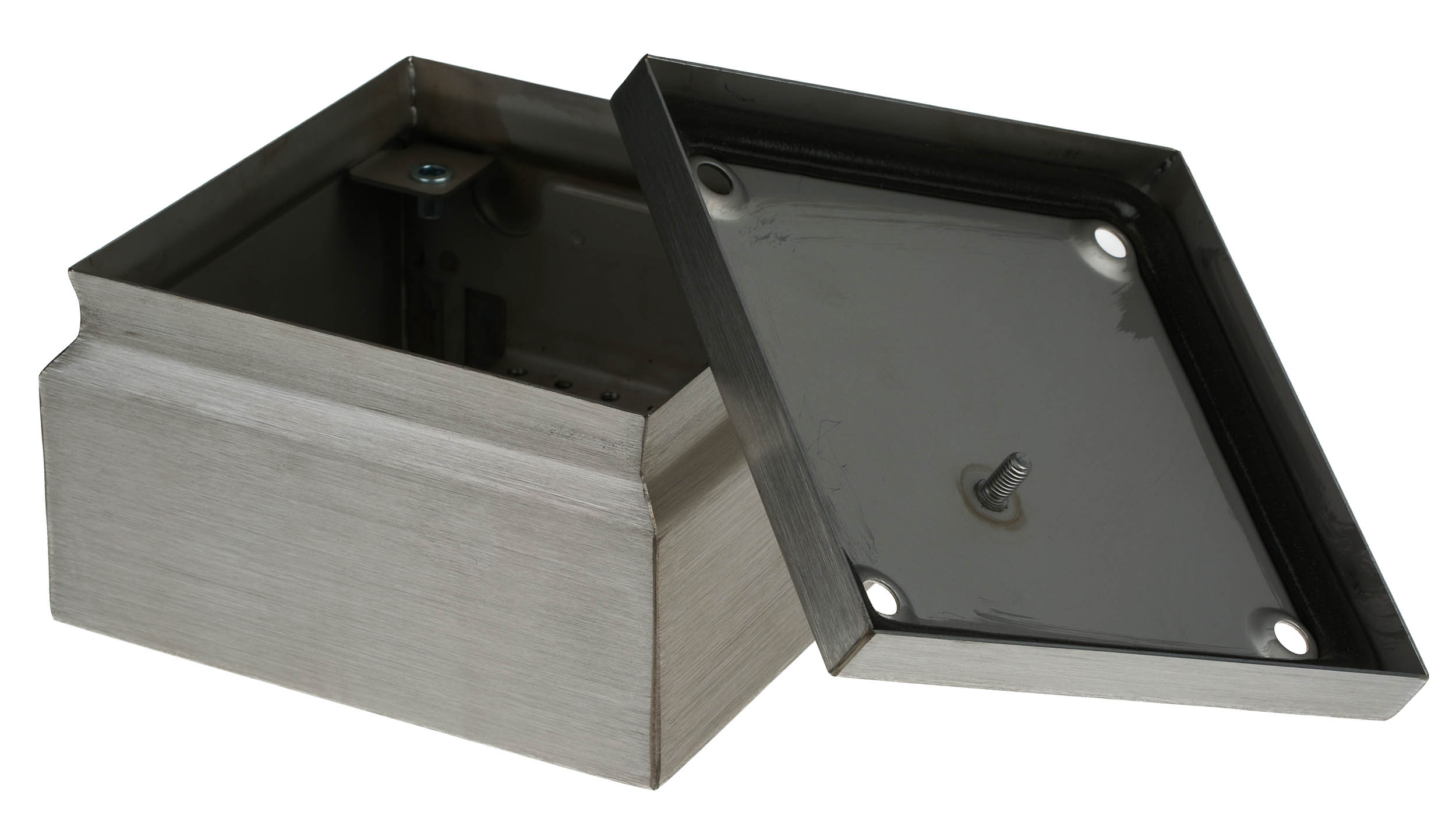 144-1348 RS PRO TLX Series Grey Stainless Steel Junction Box, IP66, 150 mm, 150mm 80 mm