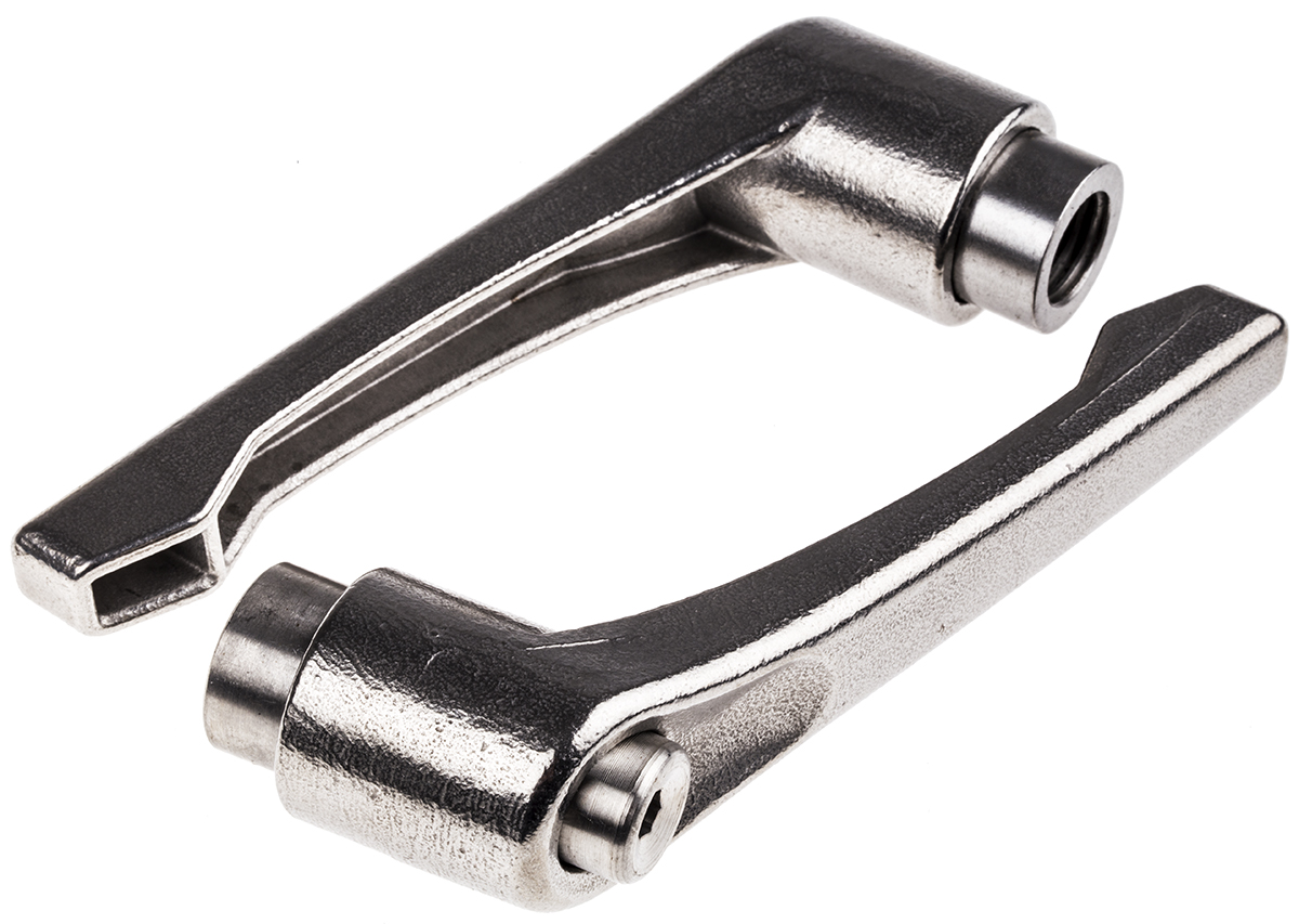 RS PRO Stainless Steel Clamping Lever, M16 x 108 mm