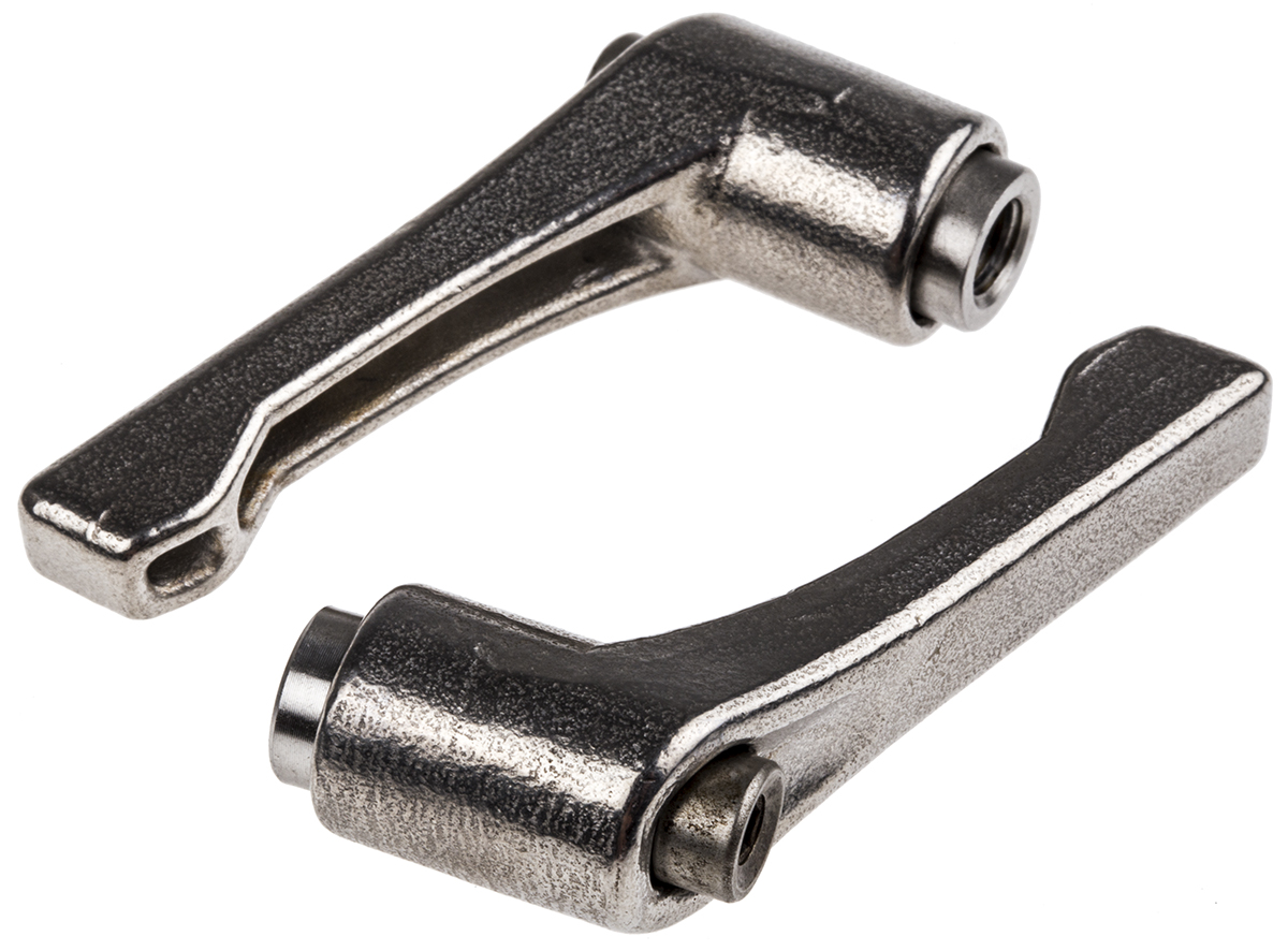 RS PRO Stainless Steel Clamping Lever, M6 x 42 mm