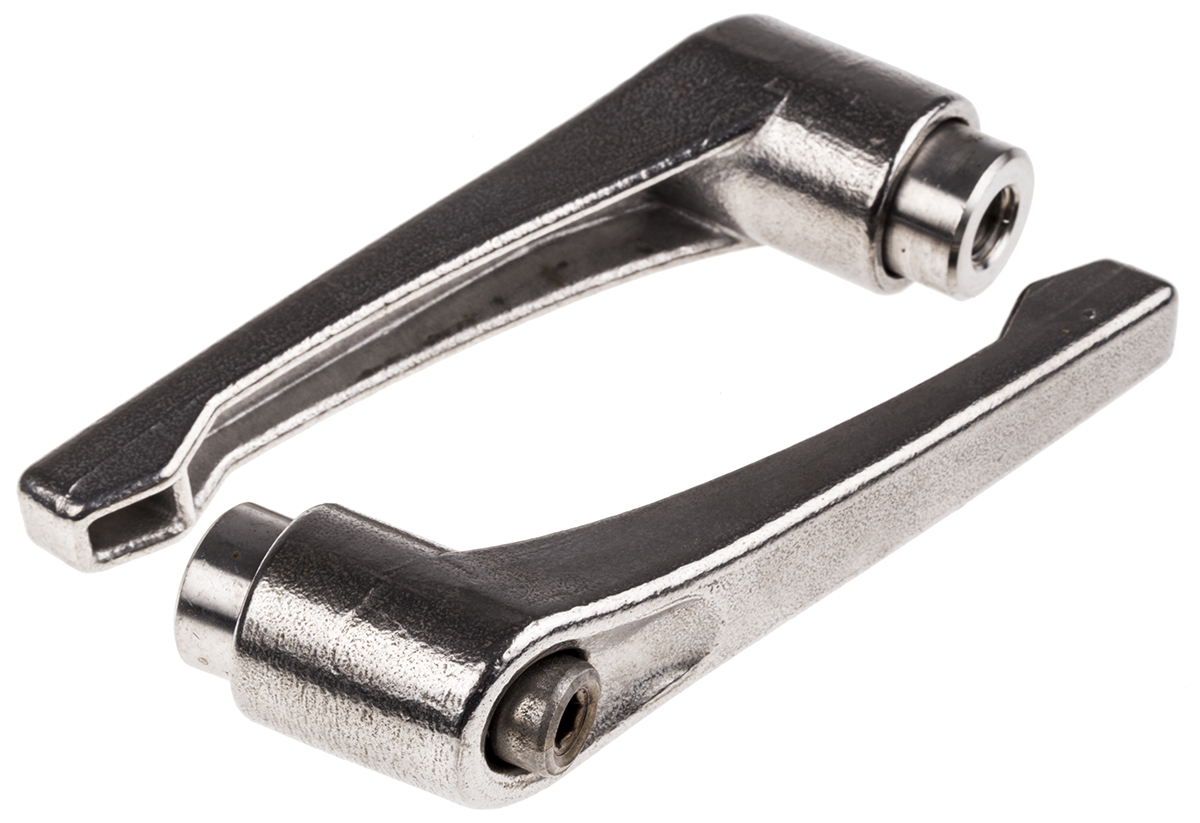 RS PRO Stainless Steel Clamping Lever, M10 x 92 mm