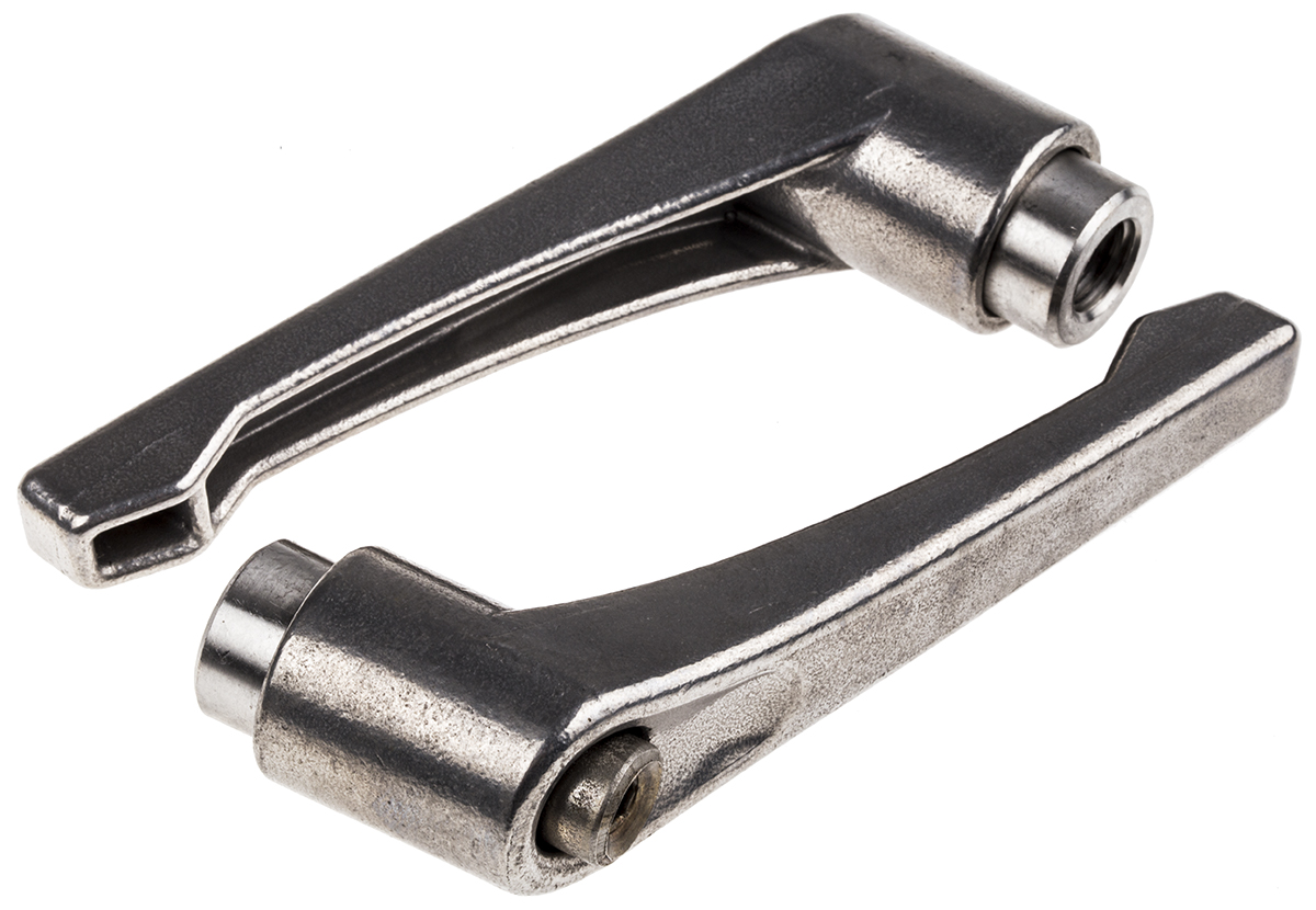 RS PRO Stainless Steel Clamping Lever, M12 x 92 mm