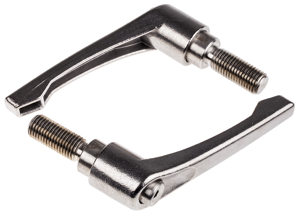 RS PRO Stainless Steel Clamping Lever, M16 x 40 mm