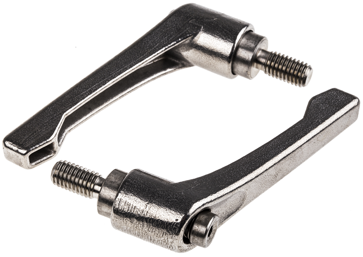 RS PRO Stainless Steel Clamping Lever, M8 x 16 mm