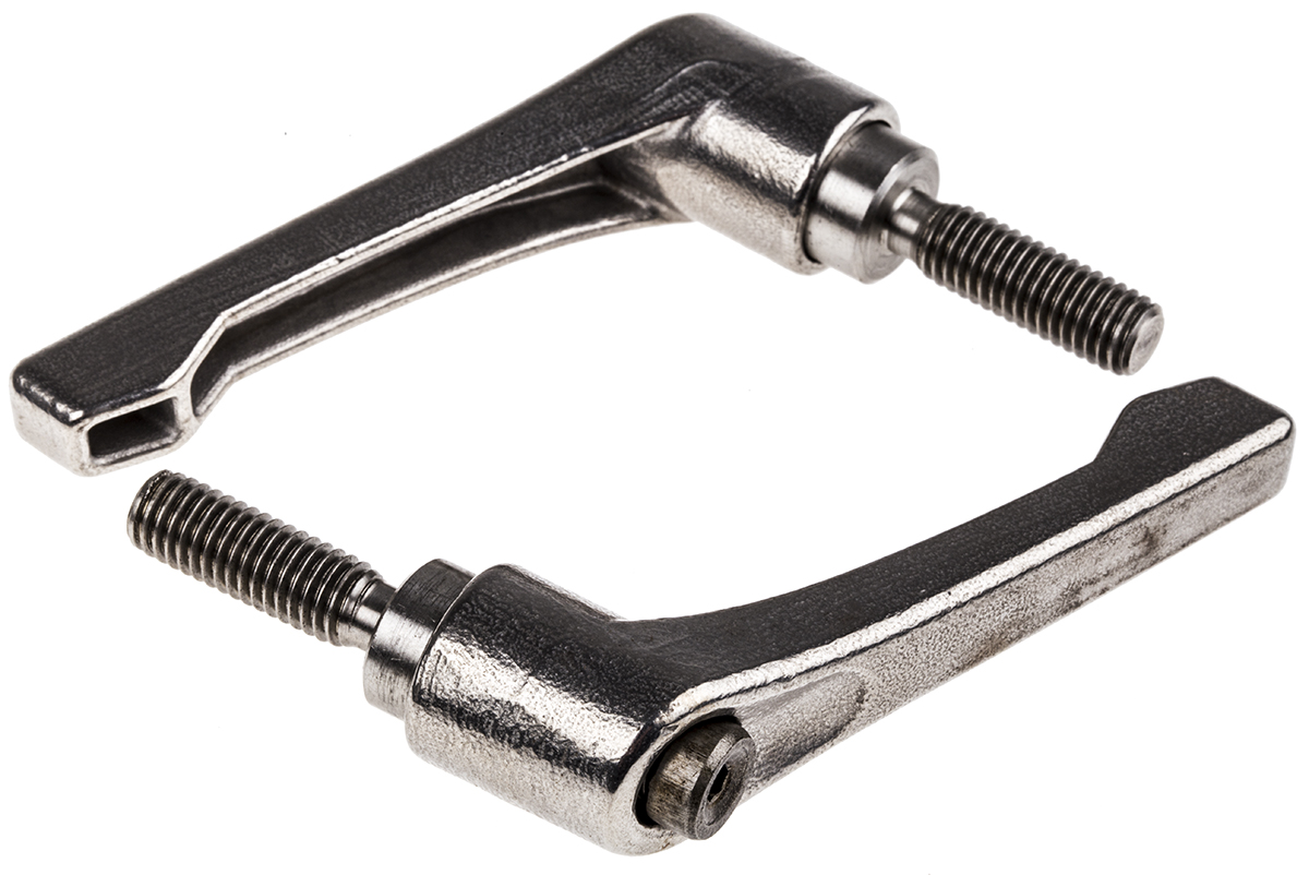 RS PRO Stainless Steel Clamping Lever, M8 x 25 mm