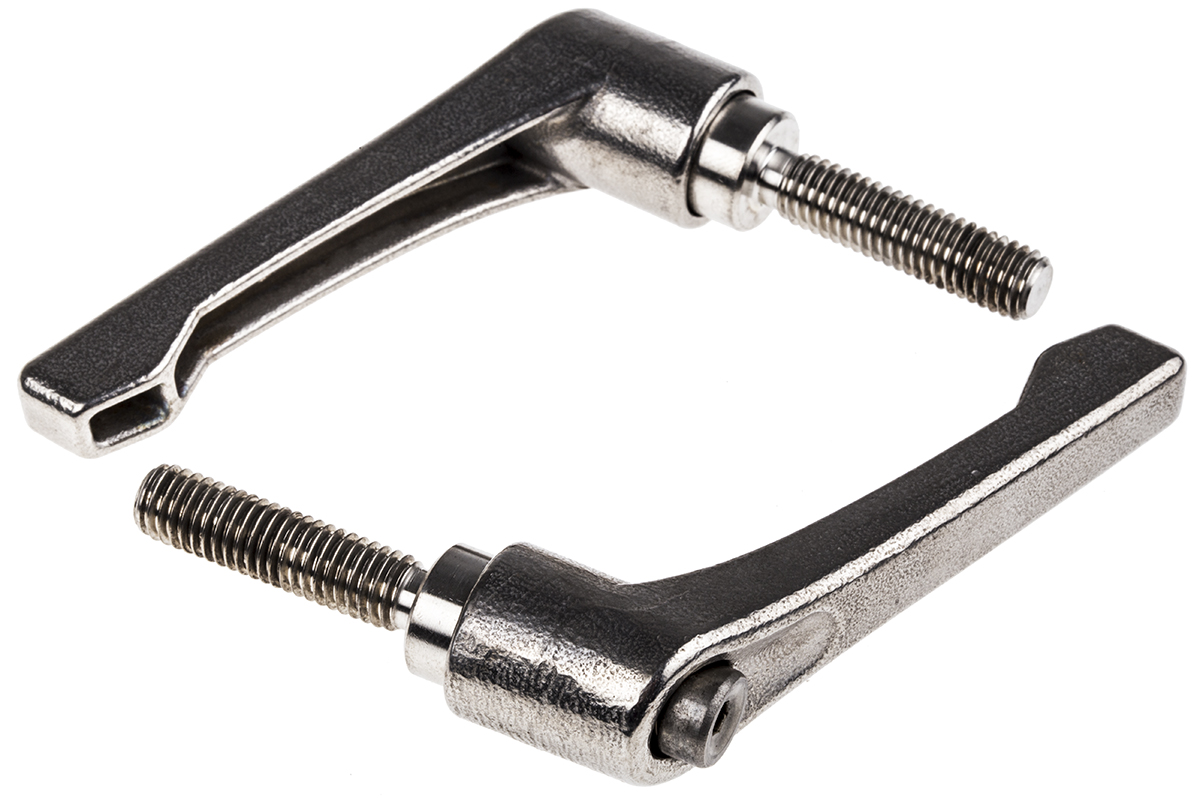 RS PRO Stainless Steel Clamping Lever, M8 x 32 mm