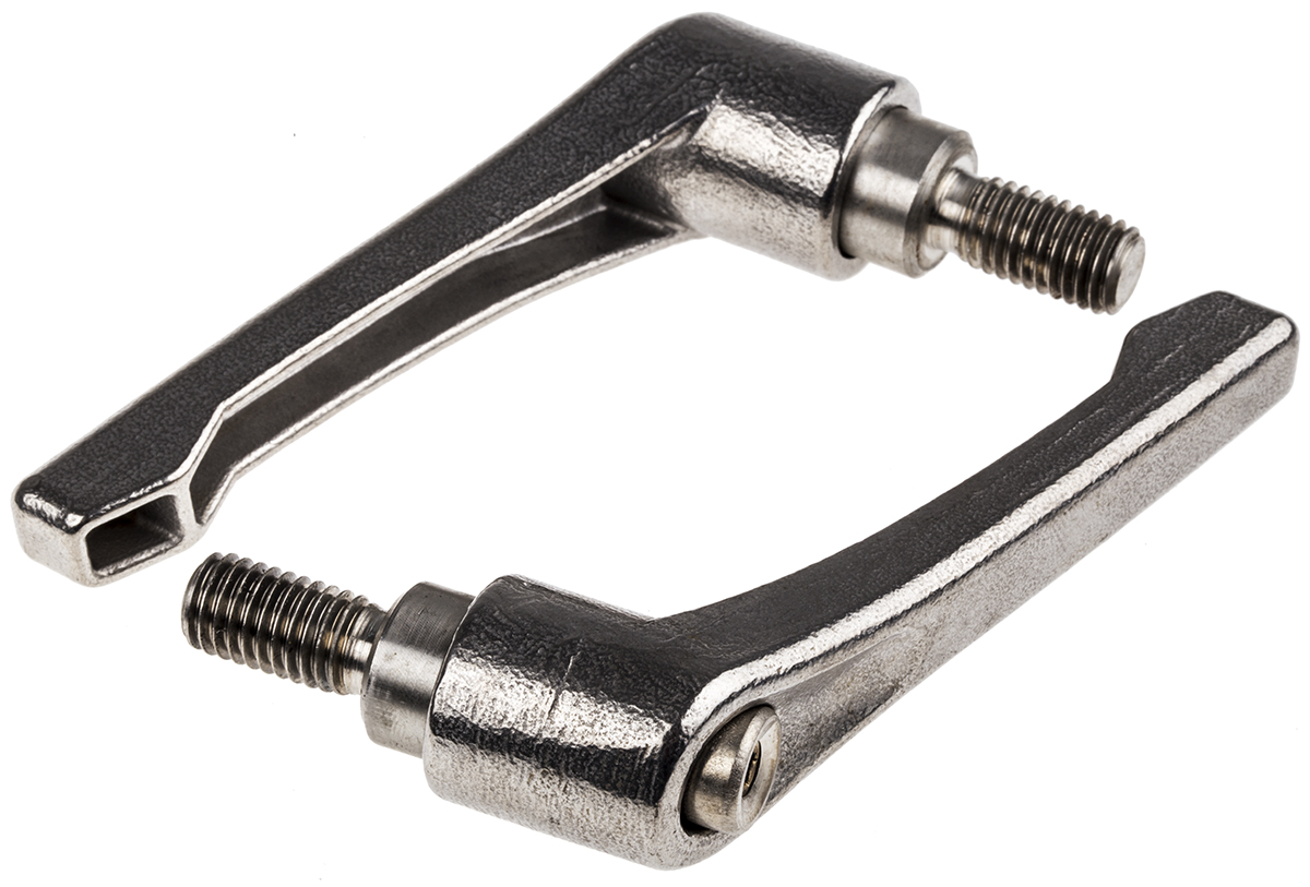 RS PRO Stainless Steel Clamping Lever, M10 x 20 mm