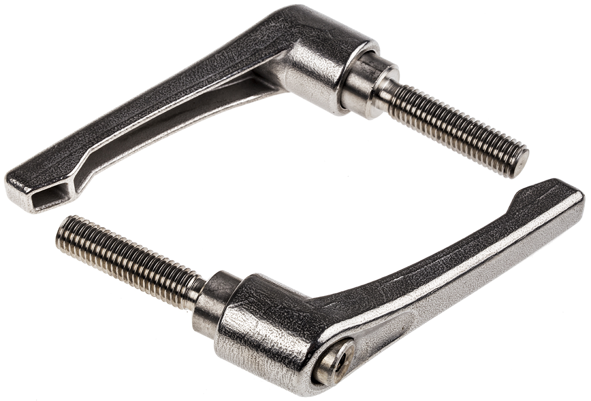 RS PRO Stainless Steel Clamping Lever, M10 x 40 mm