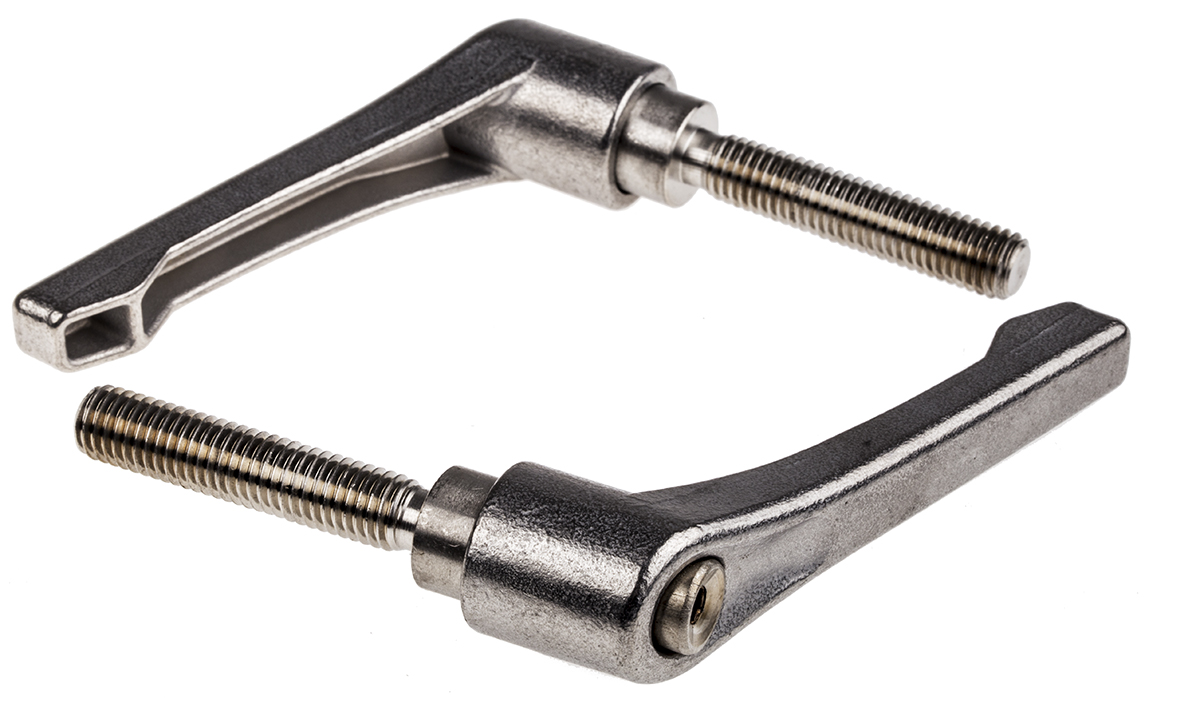 RS PRO Stainless Steel Clamping Lever, M10 x 50 mm