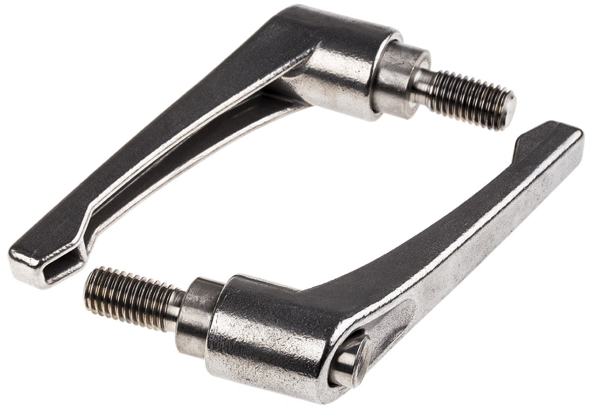 RS PRO Stainless Steel Clamping Lever, M12 x 25 mm