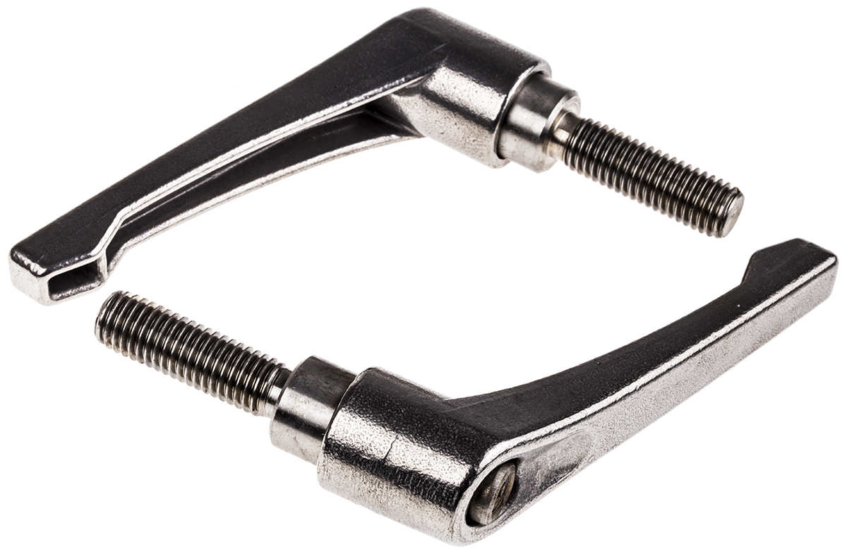 RS PRO Stainless Steel Clamping Lever, M12 x 40 mm