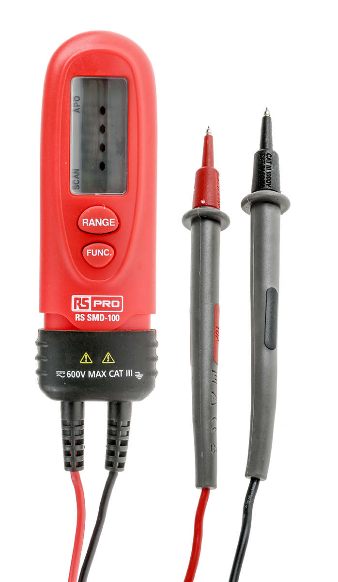 144-5340 RS PRO Component Tester RC Component Test Tweezers Resistance Resolution 100 mΩ, Capacitance Measurement Resolution 1 pF