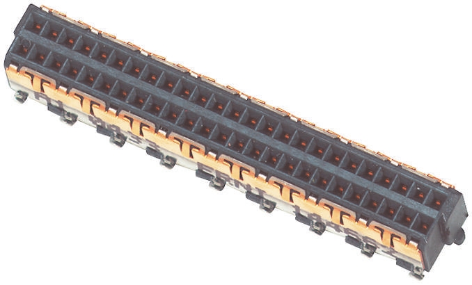 ERNI MicroSpeed Series Straight Surface PCB Header, 50 Contact(s), 1 mm Pitch, 2 Row, Shrouded