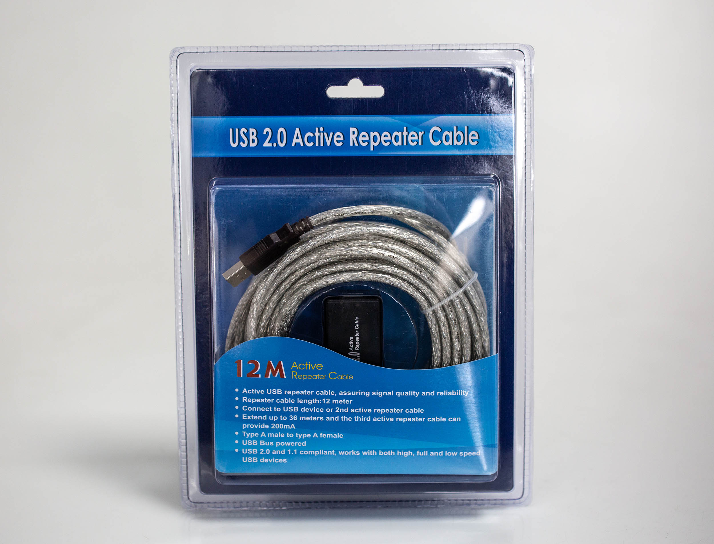 RS PRO 1 USB 2.0 USB USB Extension Cable, up to 12 m Extension Distance