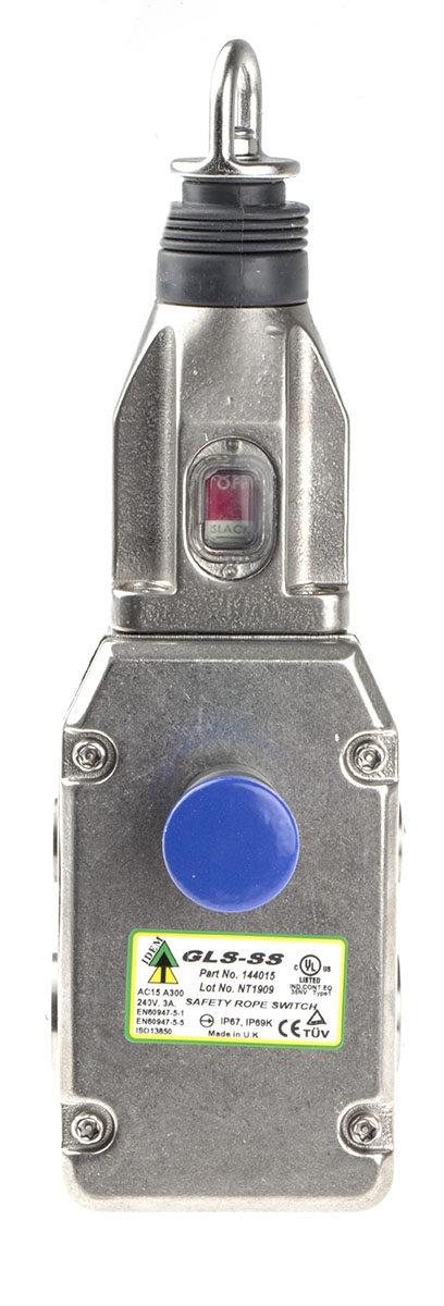 IDEM GLS-SS Rope Pull Switch 239 mm, 2 NO/2 NC