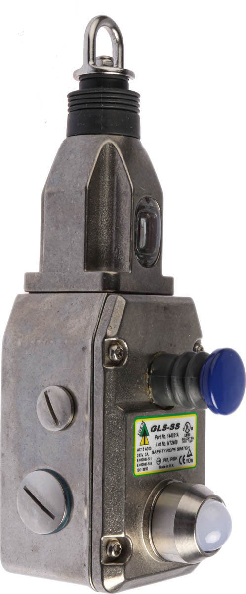 IDEM GLS-SS Rope Pull Switch 239 mm, Straight, 2 NO/2 NC