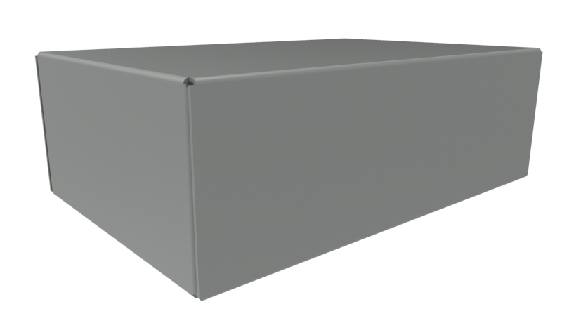 Hammond Steel Enclosure Chassis, 4 in H, 4in W, 14 in D, 152.4 mm L For Use With 1441 Series