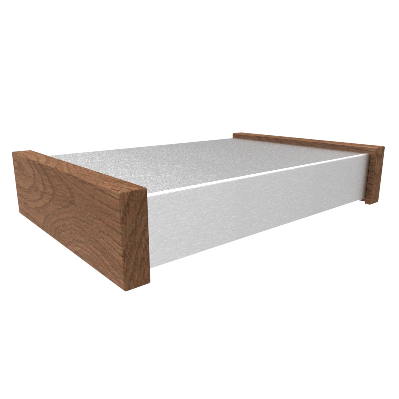 Hammond 1444 Series Natural Silver Aluminium Aluminium Case 50.8 mm, 203.2 mm, 304.8 mm