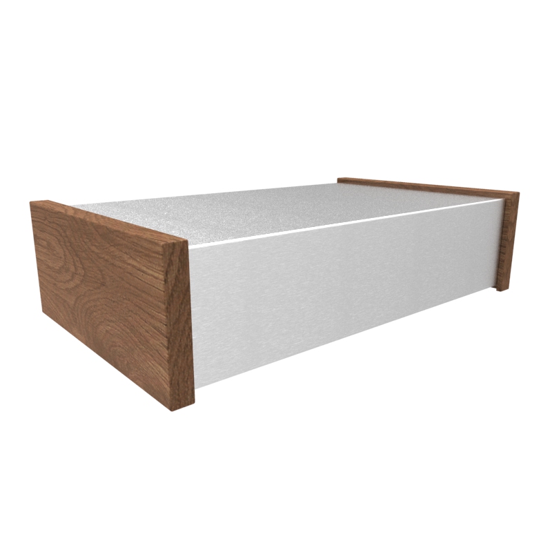 Hammond 1444 Series Natural Silver Aluminium Aluminium Case 101.6 mm, 254 mm, 431.8 mm