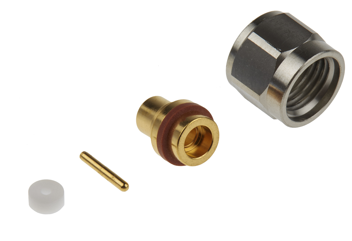 Cinch 145 Series Cable Male SMA, 50 Ω, Straight Body Solder
