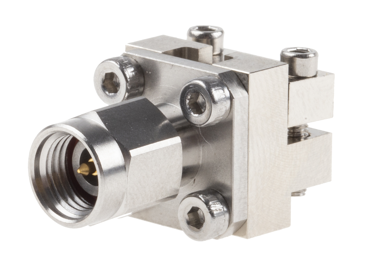 Cinch 145 Series Flange Male SMA, 50 Ω, Straight Body Solder