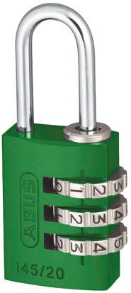ABUS Combination Padlock Aluminium, Steel Safety Padlock Weatherproof, 3 mm Shackle, 22 mm Body