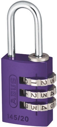 ABUS Combination Padlock Aluminium Safety Padlock Weatherproof, 3.2 mm Shackle, 22 mm Body