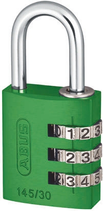 ABUS Combination Padlock Steel, Aluminium Safety Padlock Weatherproof, 5 mm Shackle, 3 mm Body