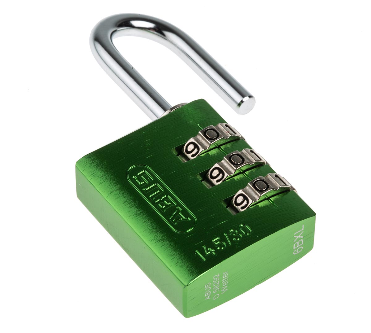14530-red ABUS Combination Padlock Steel, Aluminium Safety Padlock Weatherproof, 5 mm Shackle, 30 mm Body