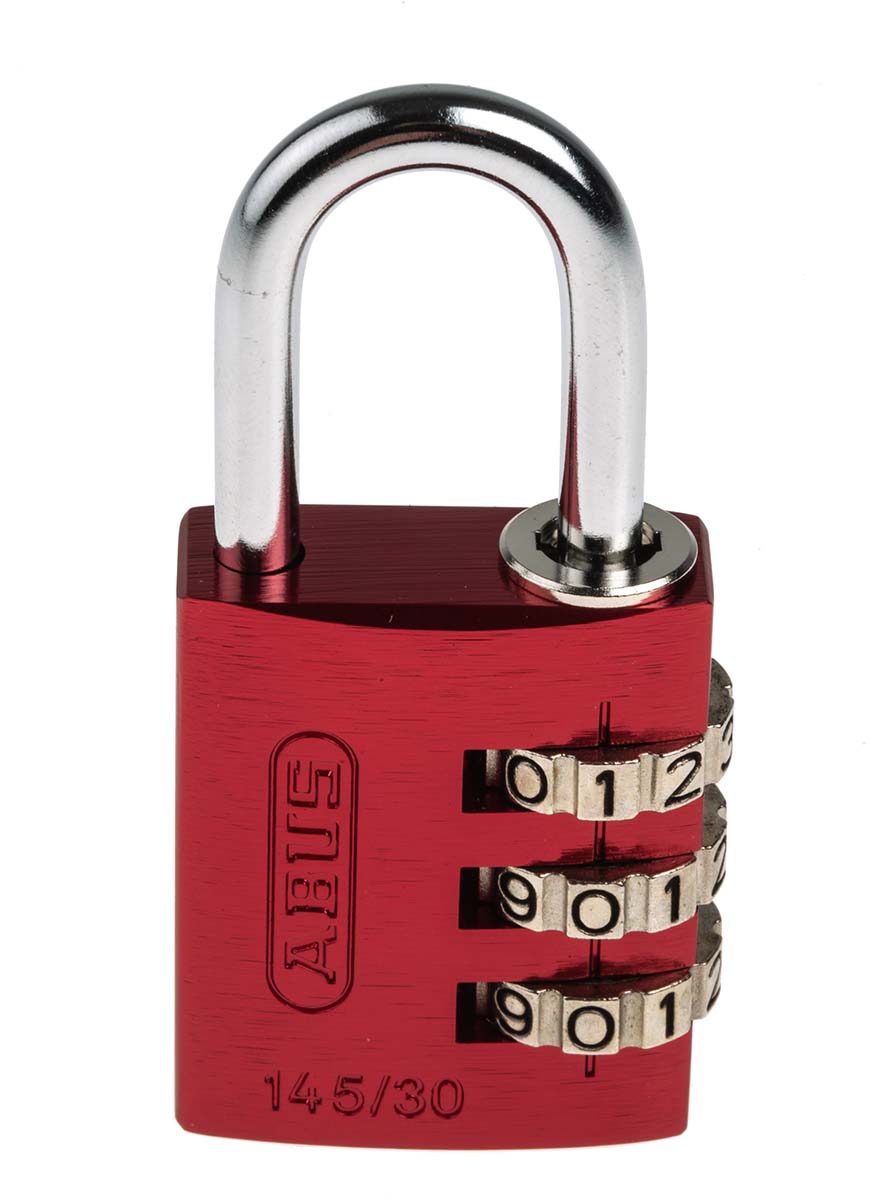 ABUS Combination Padlock Steel, Aluminium Safety Padlock Weatherproof, 5 mm Shackle, 30 mm Body