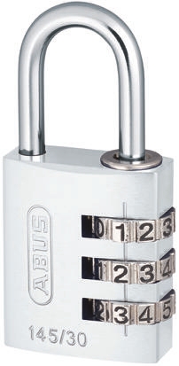 ABUS Combination Padlock Steel, Aluminium Safety Padlock Weatherproof, 5 mm Shackle, 30 mm Body