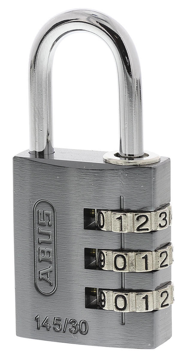 ABUS Combination Padlock Aluminium, Steel Safety Padlock Weatherproof, 5 mm Shackle, 30 mm Body