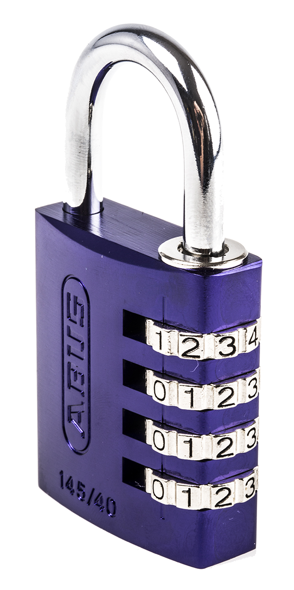 ABUS Combination Padlock Aluminium Safety Padlock Weatherproof, 6 mm Shackle, 40 mm Body