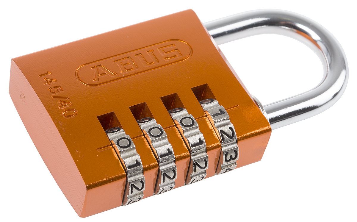 ABUS Combination Padlock Aluminium, Steel Safety Padlock Weatherproof, 6 mm Shackle, 40mm Body
