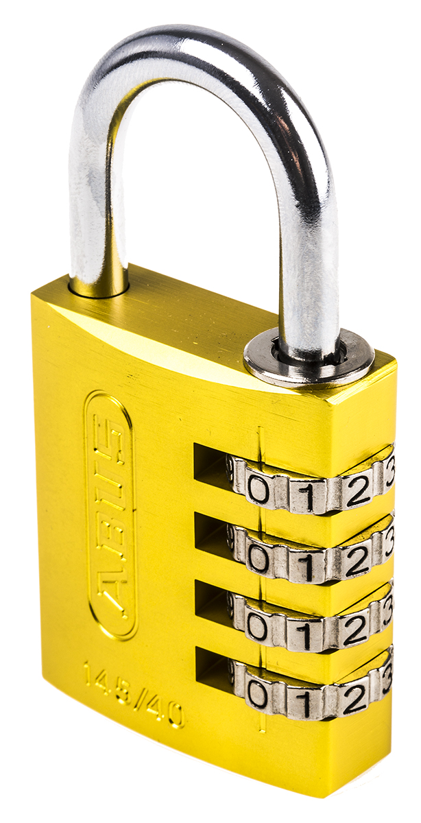 ABUS Combination Padlock Aluminium, Steel Safety Padlock Weatherproof, 6 mm Shackle, 40 mm Body