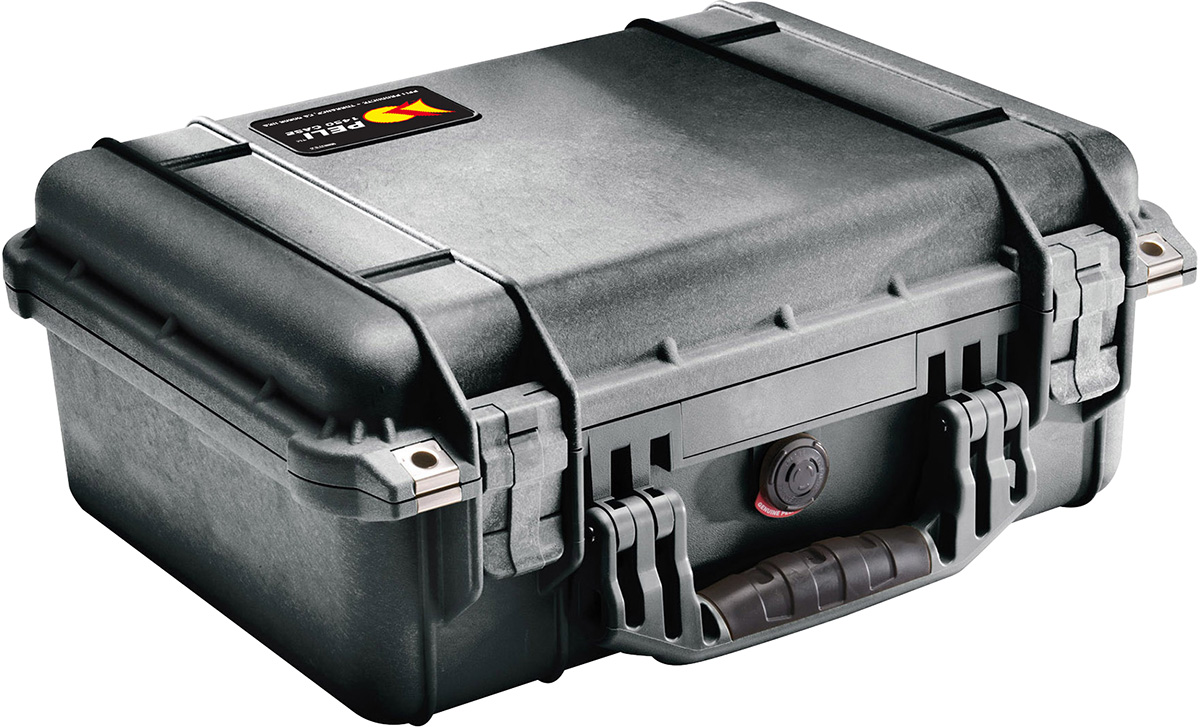 Peli 1450 Plastic Waterproof Watertight Transit Case, 406 mm 330 mm 174 mm