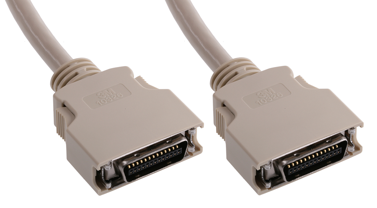3M Male MDR to Male 26-Pin MDR Connector Parallel Cable, 5 m, Grey Sheath