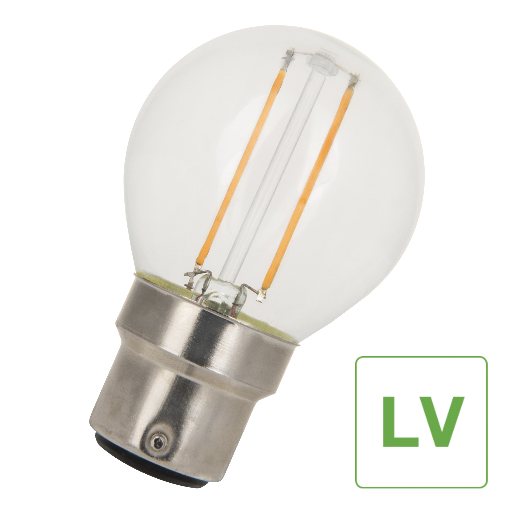 Bailey Electric Low Voltage LED Bulb B22D LED Bulbs, Warm White, Clear, Globe shape