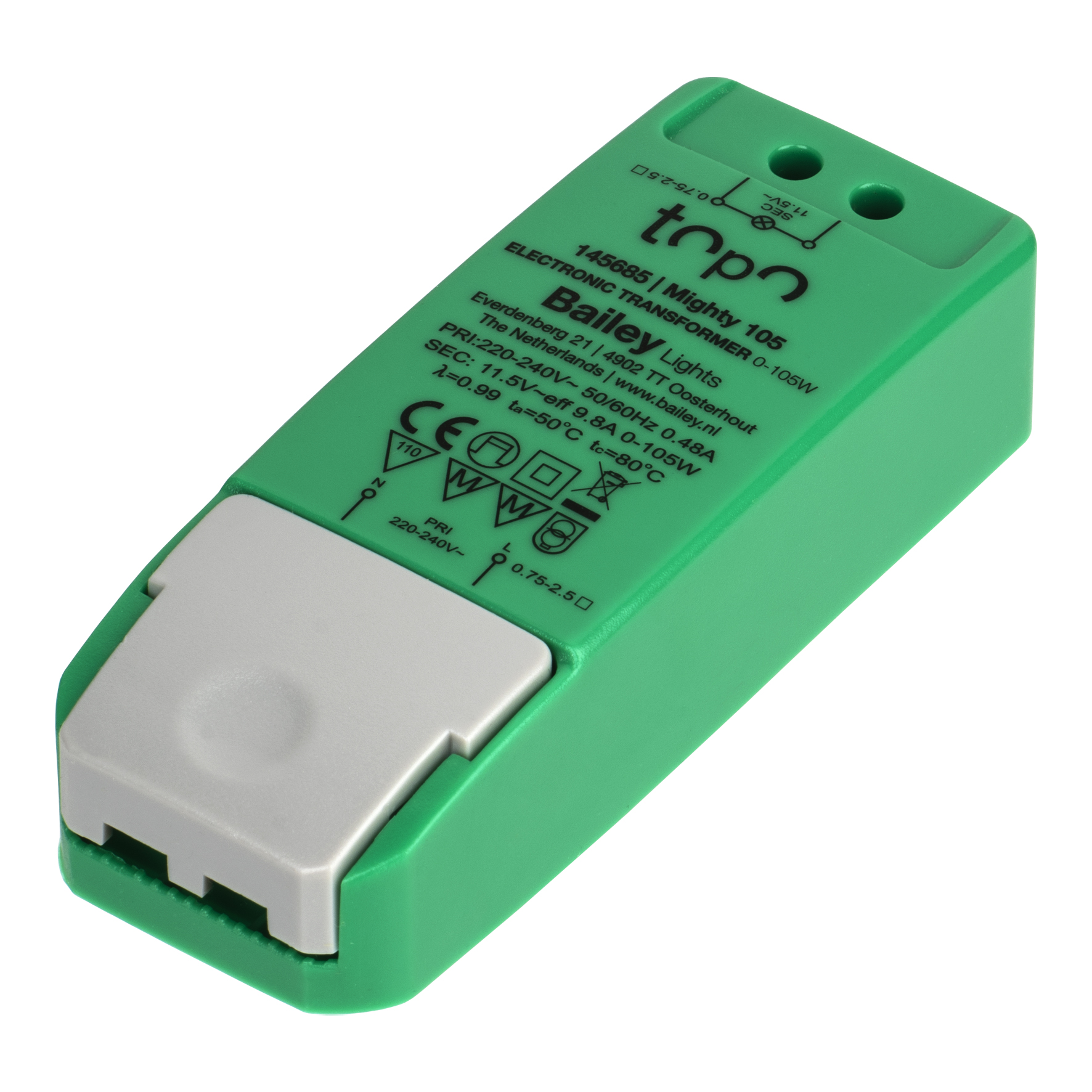 Bailey Electric & Electronics bv TOPO Transformer Lighting Controller Dimming Controller, Screw Mount, 220V, 240 V