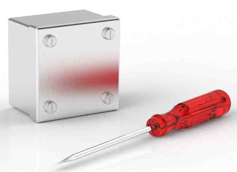 RS PRO 304 Stainless Steel Satin Adaptable Box 75mm x 75 mm x 50 mm with 1 Knockouts